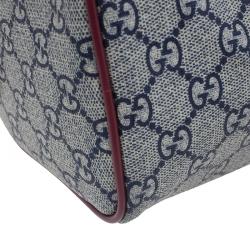 مملوكة مسبقًا حقيبة غوتشي بوسطن كانفاس مقوى GG وجلد أحمر هارت تاتو صغيرة 