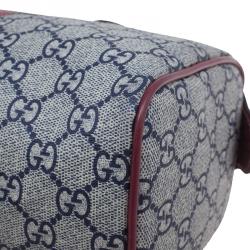 مملوكة مسبقًا حقيبة غوتشي بوسطن كانفاس مقوى GG وجلد أحمر هارت تاتو صغيرة 