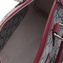 مملوكة مسبقًا حقيبة غوتشي بوسطن كانفاس مقوى GG وجلد أحمر ها�رت تاتو صغيرة 