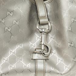 Pre Owned Gucci Silver GG Joy Pushlock Large Hobo