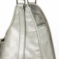 Pre Owned Gucci Silver GG Joy Pushlock Large Hobo