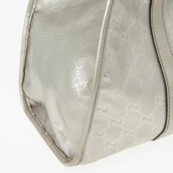 Pre Owned Gucci Silver GG Joy Pushlock Large Hobo