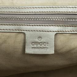Pre Owned Gucci Silver GG Joy Pushlock Large Hobo