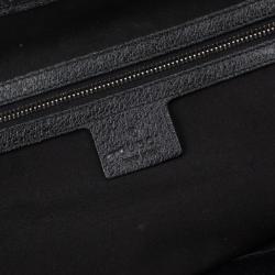 Pre Owned Gucci Black Monogram Treasure Boston Bag