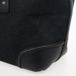 Pre Owned Gucci Black Monogram Treasure Boston Bag