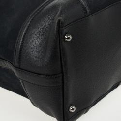 Pre Owned Gucci Black Monogram Treasure Boston Bag