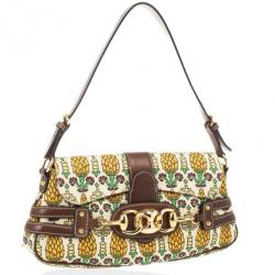 Pre Owned Gucci Pineapple Print Small Shoulder Bag