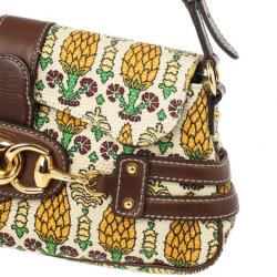 Pre Owned Gucci Pineapple Print Small Shoulder Bag