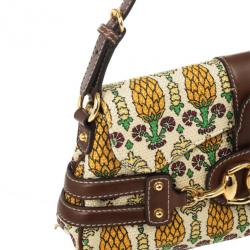 Pre Owned Gucci Pineapple Print Small Shoulder Bag