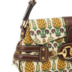 Pre Owned Gucci Pineapple Print Small Shoulder Bag