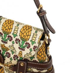Pre Owned Gucci Pineapple Print Small Shoulder Bag
