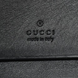 Gucci Black Matelasse Leather GG Marmont Card Case