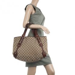 Pre Owned Gucci GG Monogram Large Pelham Tote