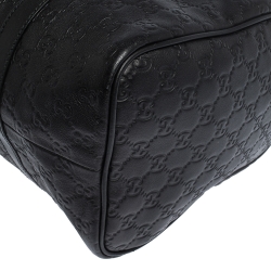 Pre Owned حقيبة غوتشي جوي بوسطن متوسطة جلد غوتشيسيما بنية داكنة