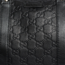 Pre Owned حقيبة غوتشي جوي بوسطن متوسطة جلد غوتشيسيما بنية داكنة