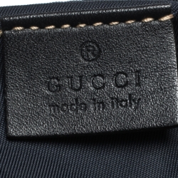 Pre Owned Gucci Beige/Black GG Supreme Canvas and Leather Diaper Messenger Bag