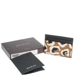 Gucci Multicolor Printed Leather Card Holder