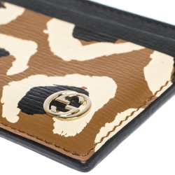 Gucci Multicolor Printed Leather Card Holder