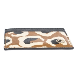 Gucci Multicolor Printed Leather Card Holder