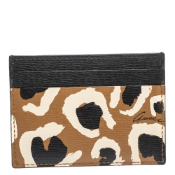 Gucci Multicolor Printed Leather Card Holder