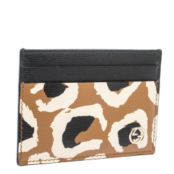 Gucci Multicolor Printed Leather Card Holder