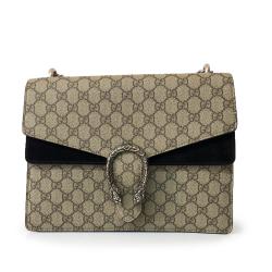 Pre Owned Gucci Brown GG Supreme Canvas Dionysus Medium Bag