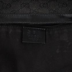 Pre Owned Gucci Black GG Canvas Capri Chain Large Tote Bag