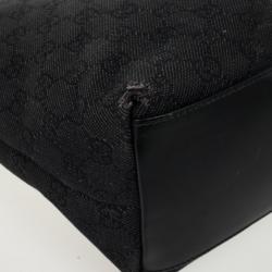 Pre Owned Gucci Black GG Canvas Capri Chain Large Tote Bag