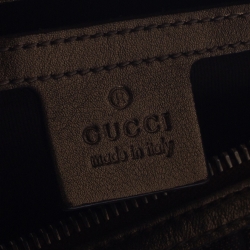 Pre Owned Gucci Gold/Beige GG Crystal Canvas Large Joy Boston Bag