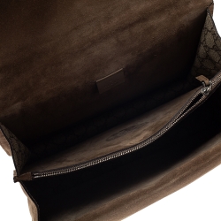 Pre Owned حقيبة كتف غوتشي "ديونيسوس" متوسطة سويدي و كانفاس جي جي سوبريم بيج