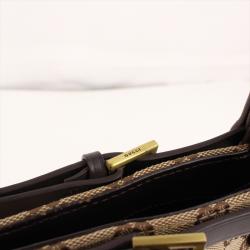 مملوكة مسبقًا Gucci Beige/Ebony GG Canvas and Leather Tote