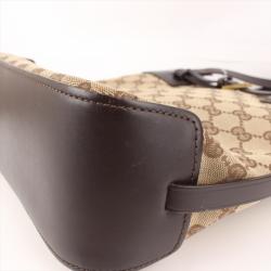 مملوكة مسبقًا Gucci Beige/Ebony GG Canvas and Leather Tote