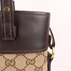 مملوكة مسبقًا Gucci Beige/Ebony GG Canvas and Leather Tote