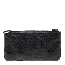 Pre Owned حقيبة كلتش غوتشي "سوهو" حمالة معصم جلد أسود