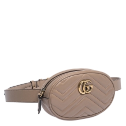 مملوكة مسبقًا حقيبة خصر غوتشي "مارمونت" مزينة بشعار الماركة جي جي جلد ماتيلاس بيج