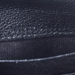 مملوكة مسبقًا Gucci Black Leather Mini GG Marmont Shoulder Bag