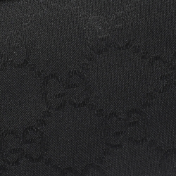 مملوكة مسبقًا حقيبة مكياج صغيرة غوتشي كانفاس  جي جي و جلد أسود