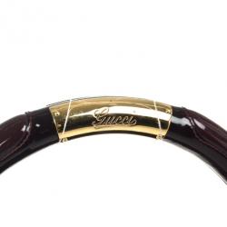 Pre Owned Gucci Burgundy Patent Leather Indy Hobo