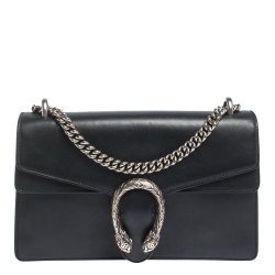 مملوكة مسبقًا Gucci Black Leather Small Dionysus Shoulder Bag