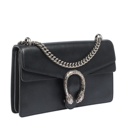 مملوكة مسبقًا Gucci Black Leather Small Dionysus Shoulder Bag