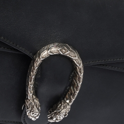 مملوكة مسبقًا Gucci Black Leather Small Dionysus Shoulder Bag