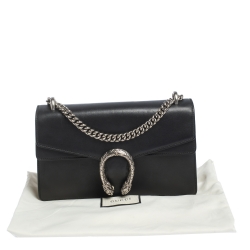 مملوكة مسبقًا Gucci Black Leather Small Dionysus Shoulder Bag