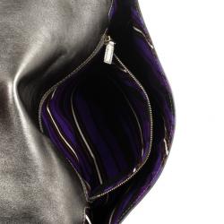 Pre Owned Gucci Metallic Guccissima Bridget Hobo