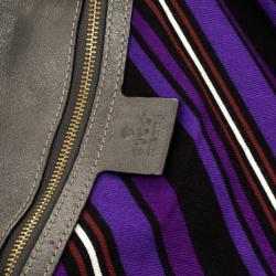 Pre Owned Gucci Metallic Guccissima Bridget Hobo