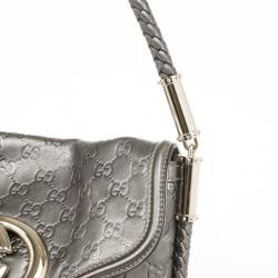 Pre Owned Gucci Metallic Guccissima Bridget Hobo