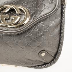 Pre Owned Gucci Metallic Guccissima Bridget Hobo