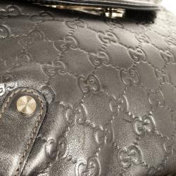 Pre Owned Gucci Metallic Guccissima Bridget Hobo