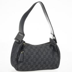 مملوكة مسبقًا Gucci Denim GG Fabric Small Shoulder Bag