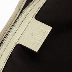 Pre Owned Gucci Cream GG Jolicoeur Medium Tote Bag