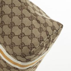 Pre Owned Gucci Cream GG Jolicoeur Medium Tote Bag